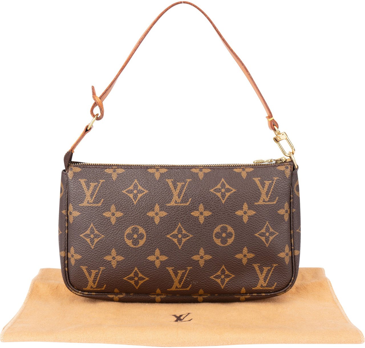 Louis Vuitton Louis Vuitton Canvas Monogram Pochette Accessoire Handbag Bruin