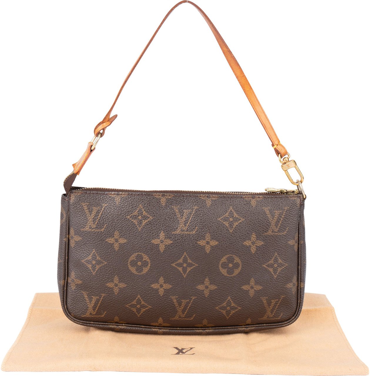 Louis Vuitton Louis Vuitton Canvas Monogram Pochette Accessoire Handbag Bruin
