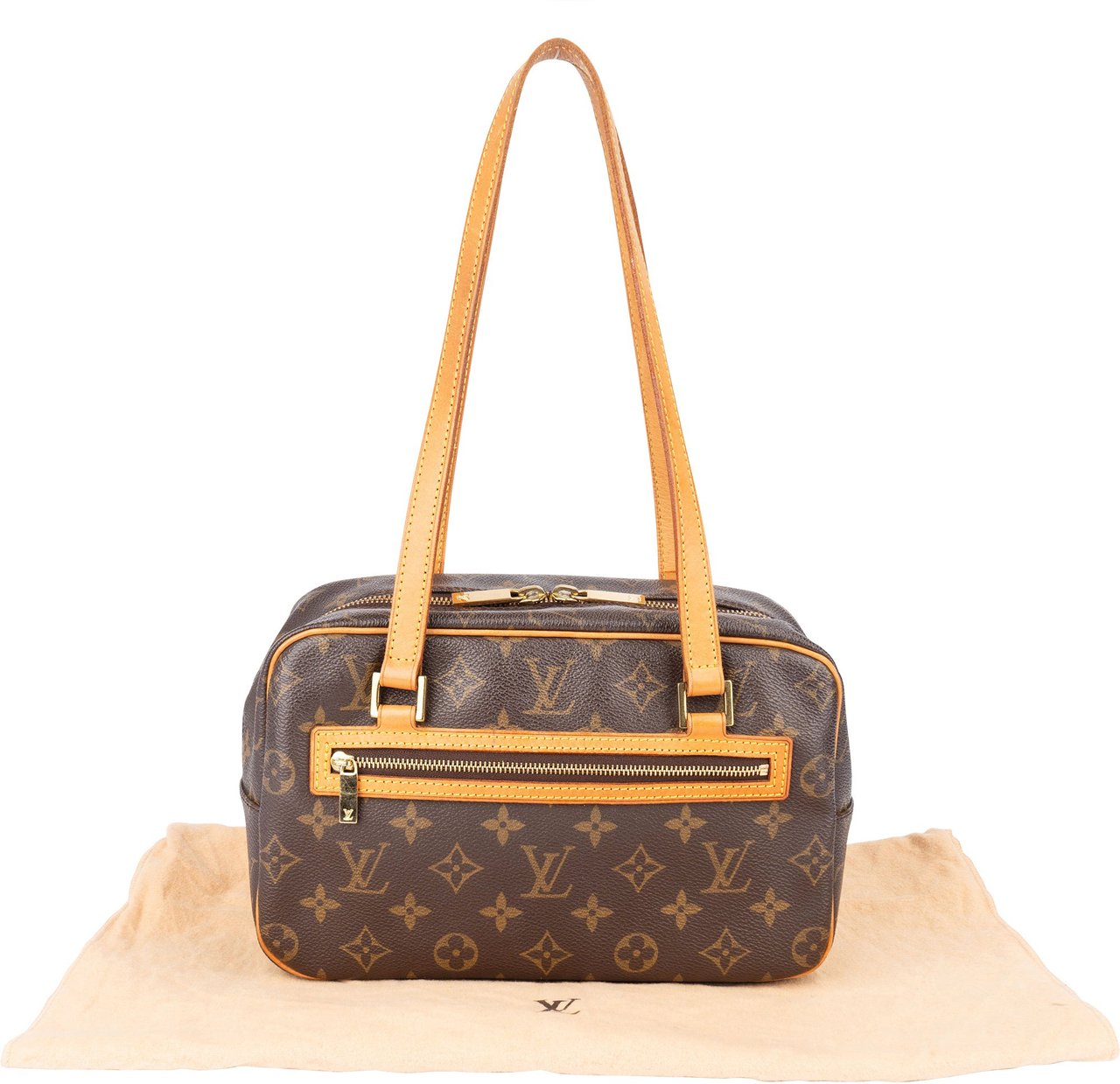 Louis Vuitton Louis Vuitton Canvas Monogram Cite MM Shoulder Bag Bruin