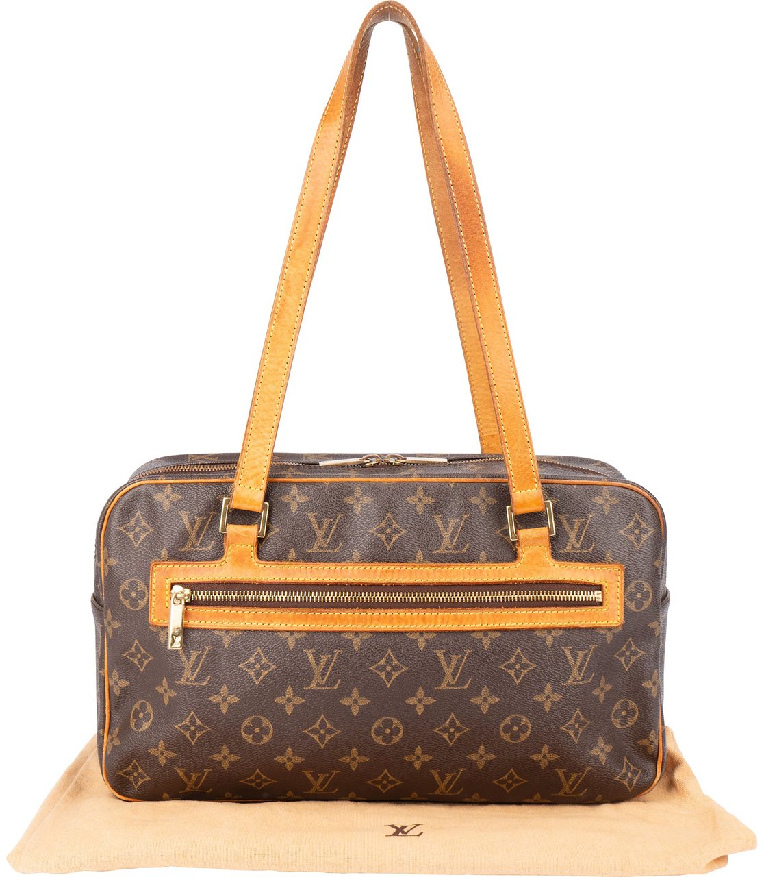 Louis Vuitton Canvas Monogram Cite GM Shoulder Bag Bruin