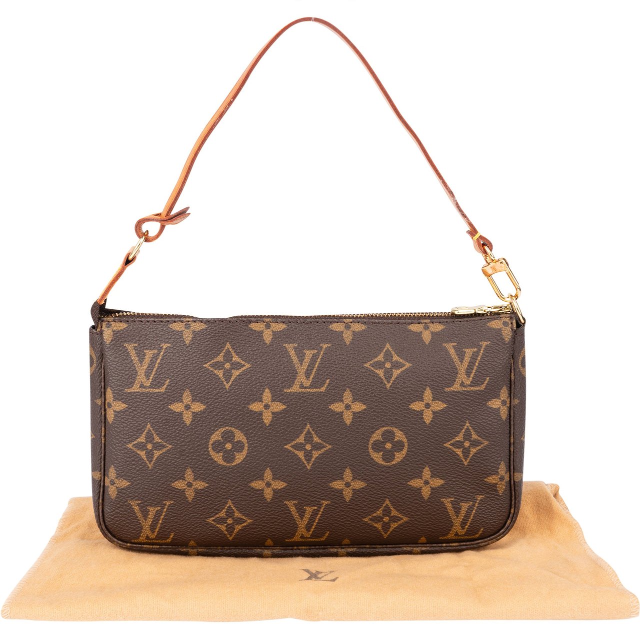 Louis Vuitton Louis Vuitton Canvas Monogram Pochette Accessoire Handbag Bruin