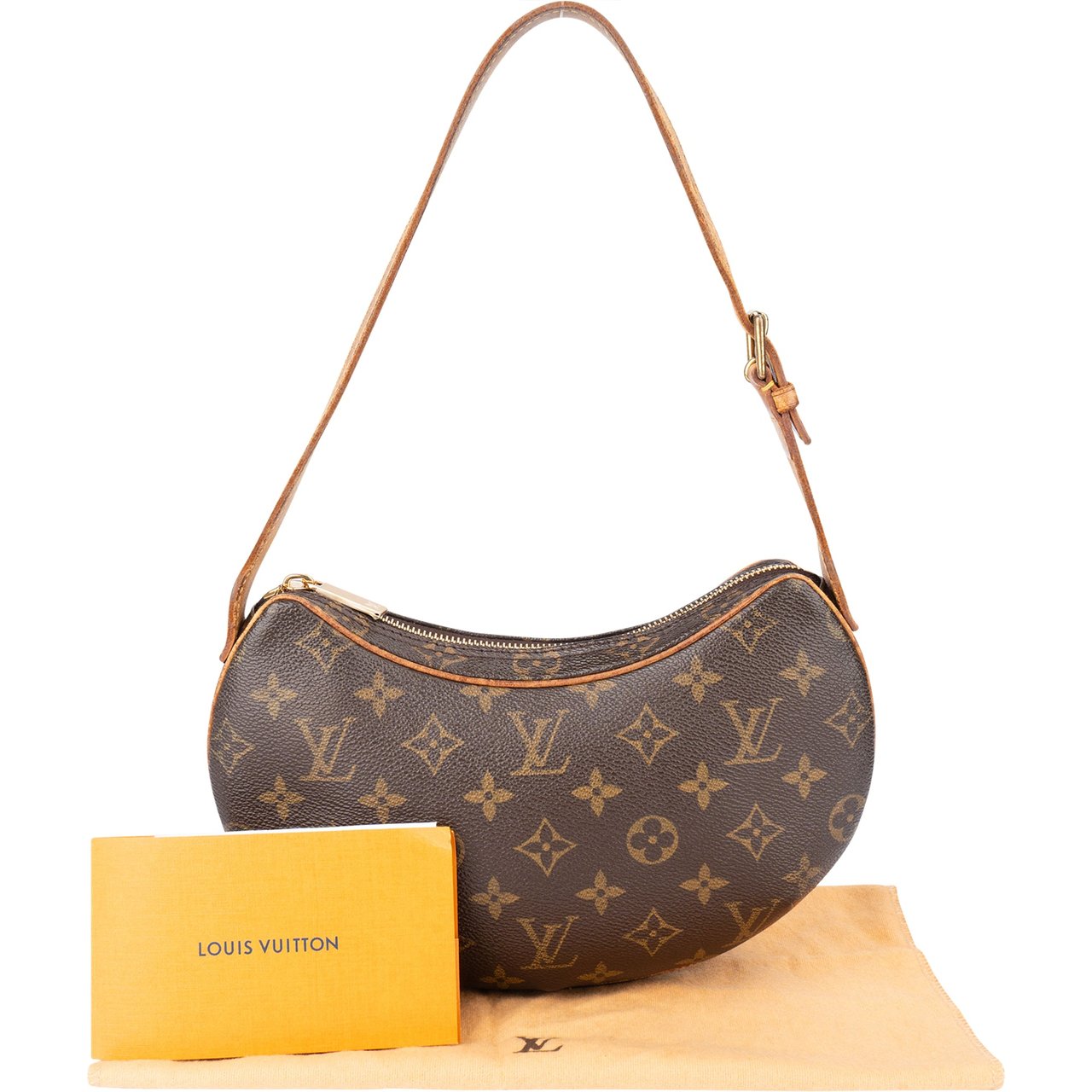 Louis Vuitton Louis Vuitton Canvas Monogram Croissant PM Handbag Bruin