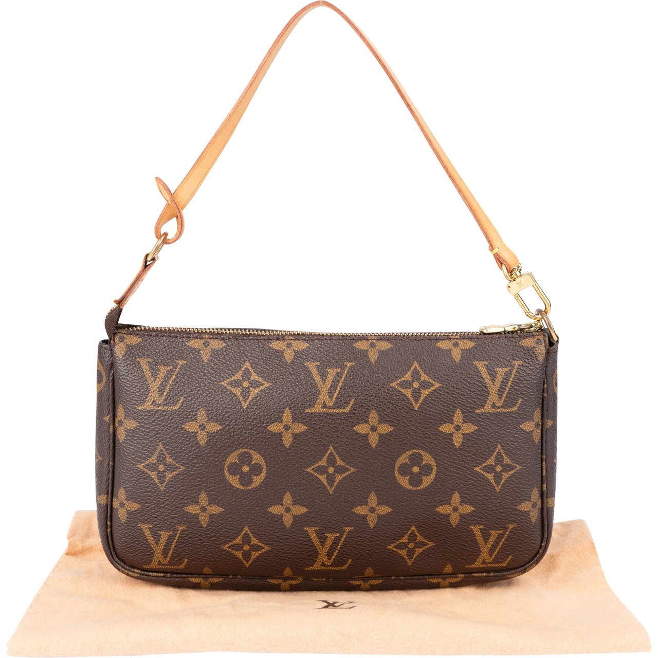 Louis Vuitton Louis Vuitton Canvas Monogram Pochette Accessoire Handbag Bruin