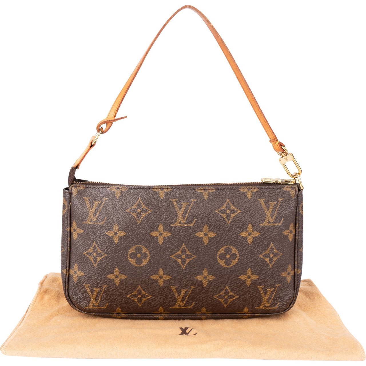 Louis Vuitton Louis Vuitton Canvas Monogram Pochette Accessoire Handbag Bruin