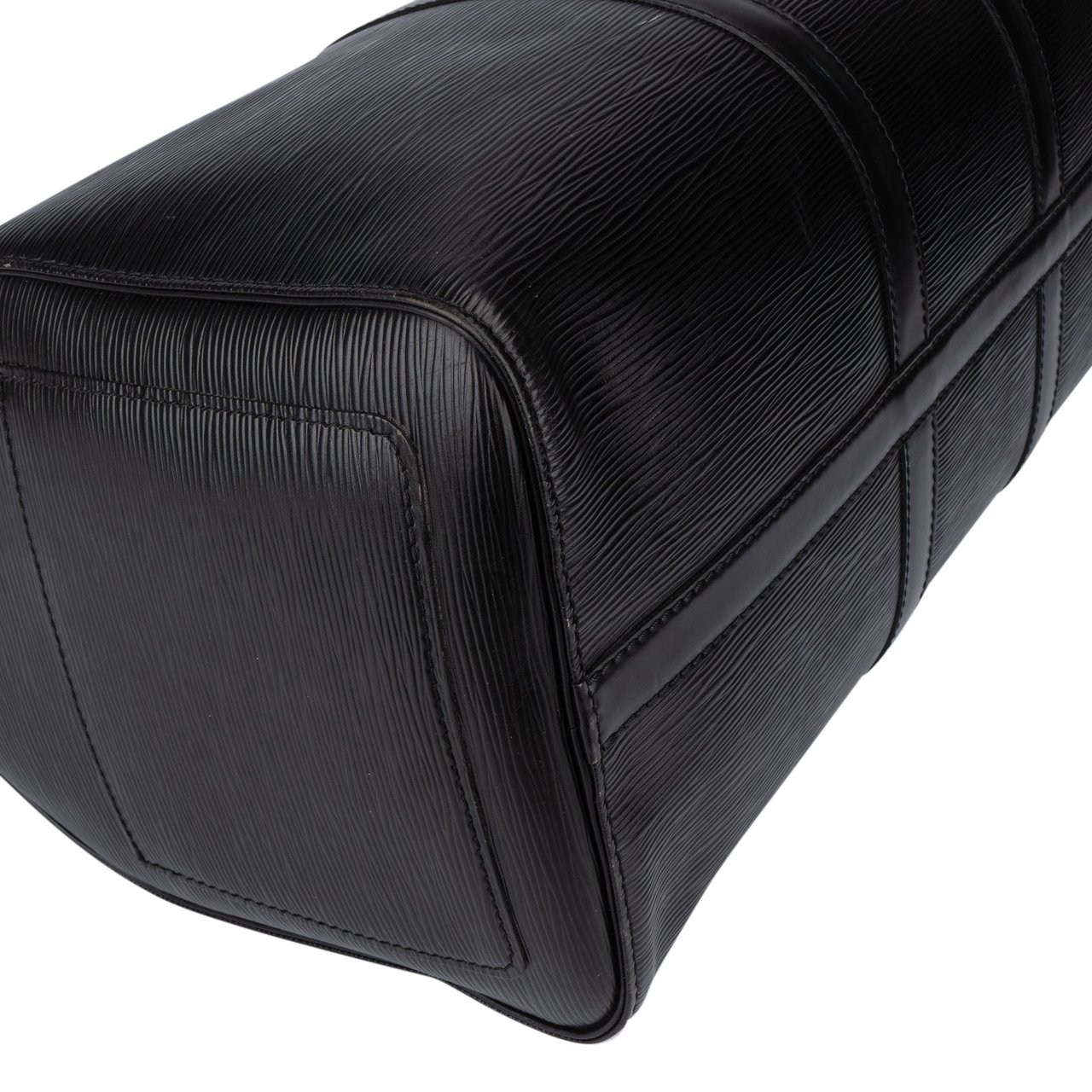 Louis Vuitton Louis Vuitton Noir Epi Leather Keepall 45 Zwart