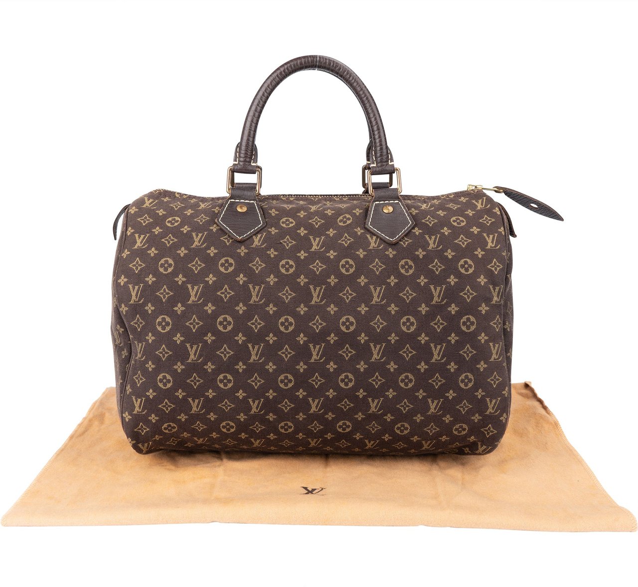 Louis Vuitton Louis Vuitton Mini Lin Monogram Speedy 30 Handbag Bruin