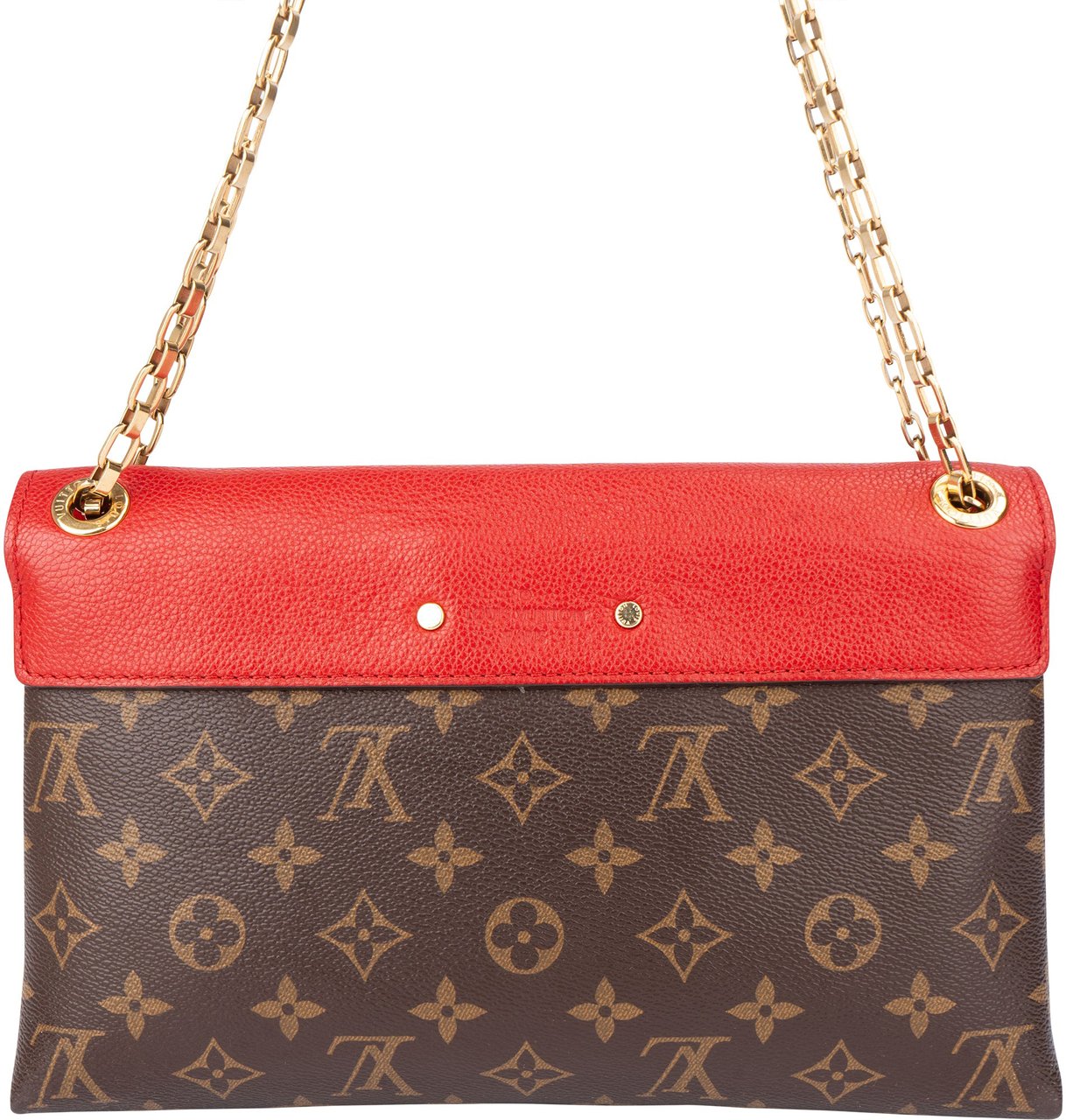 Louis Vuitton Louis Vuitton Canvas Monogram Pallas Chain Crossbody Bag Bruin