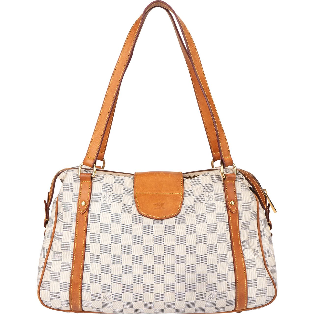 Louis Vuitton Louis Vuitton Damier Ebene Monogram Stresa PM Shoulder Bag Wit