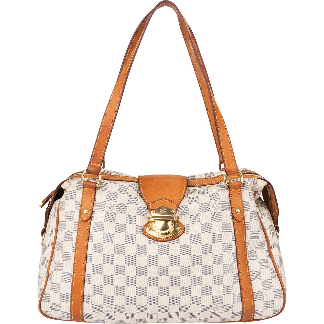 Louis Vuitton Louis Vuitton Damier Ebene Monogram Stresa PM Shoulder Bag Wit
