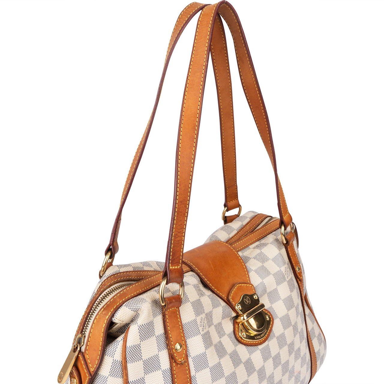 Louis Vuitton Louis Vuitton Damier Ebene Monogram Stresa PM Shoulder Bag Wit