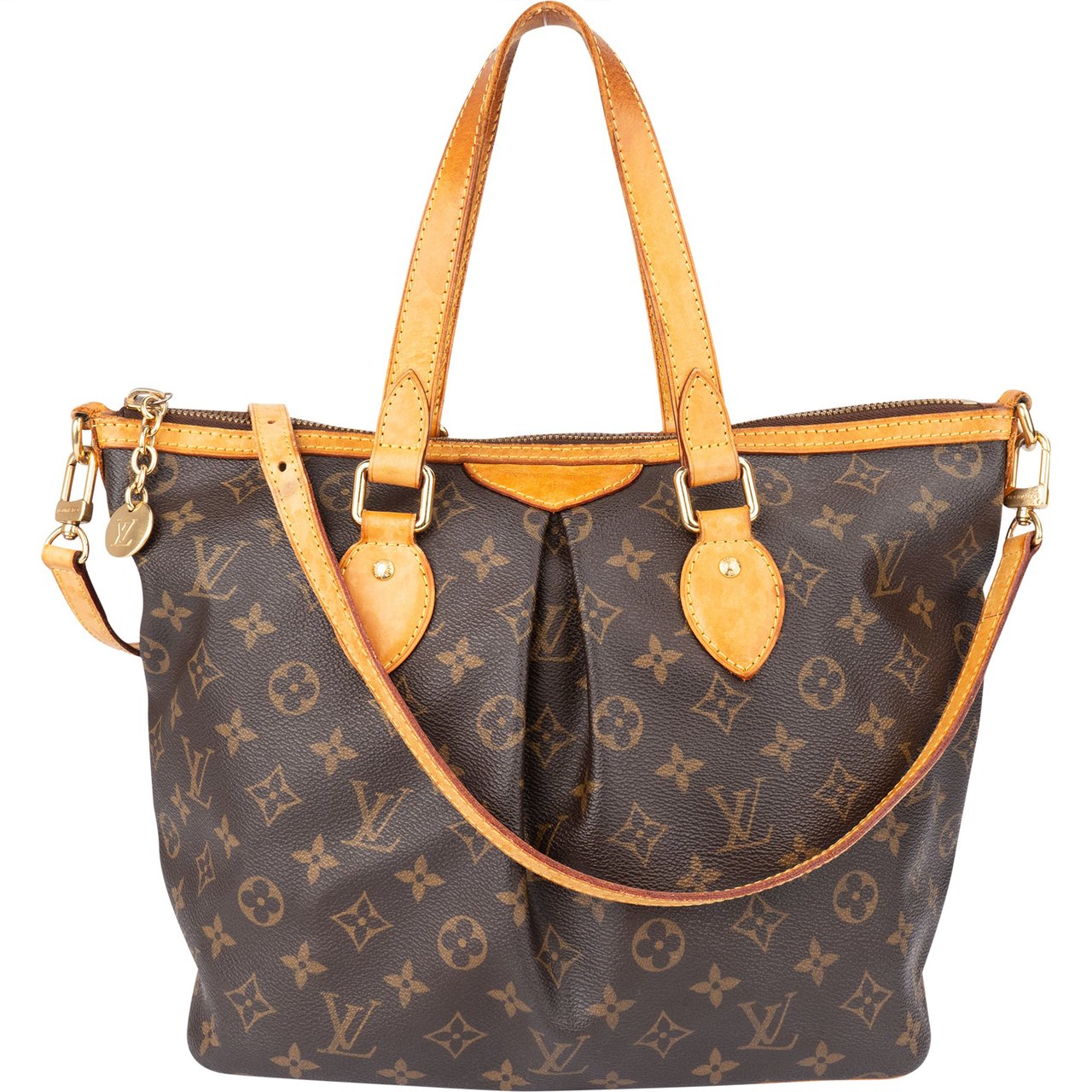 Louis Vuitton Louis Vuitton Canvas Monogram Palermo PM Handbag Bruin
