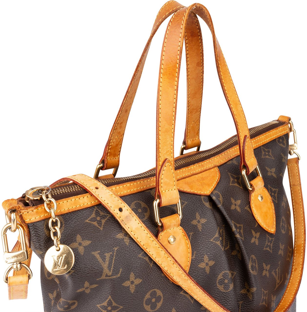 Louis Vuitton Louis Vuitton Canvas Monogram Palermo PM Handbag Bruin