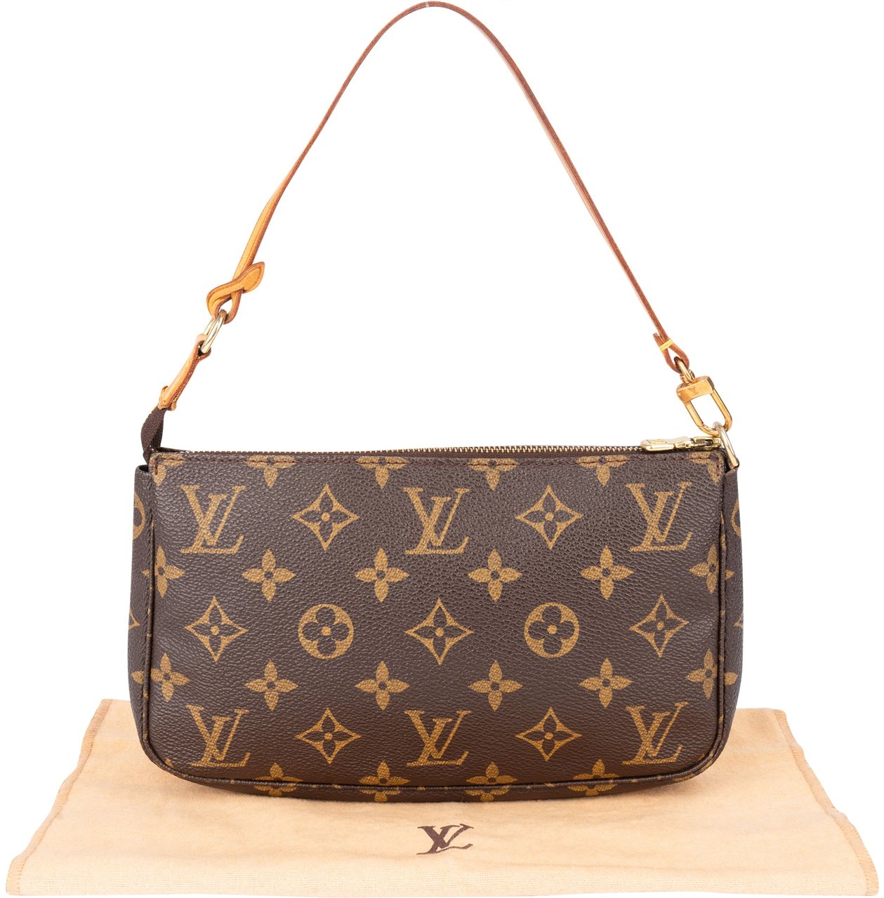 Louis Vuitton Louis Vuitton Canvas Monogram Pochette Accessoire Handbag Bruin
