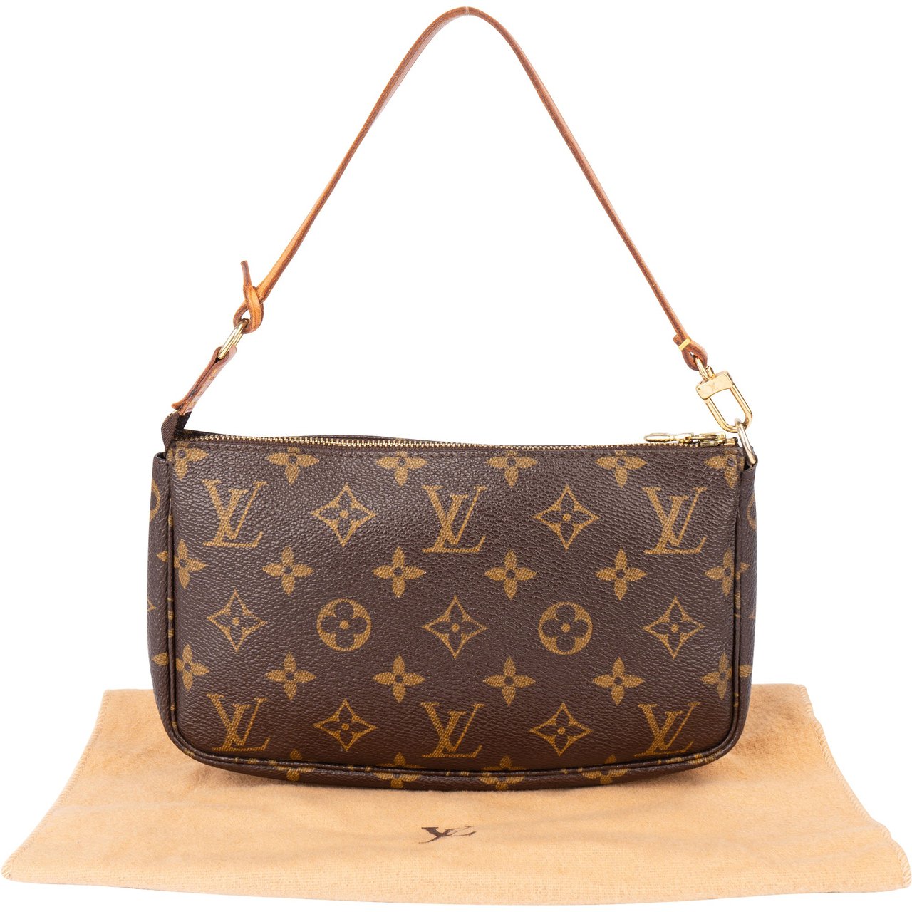 Louis Vuitton Louis Vuitton Canvas Monogram Pochette Accessoire Handbag Bruin