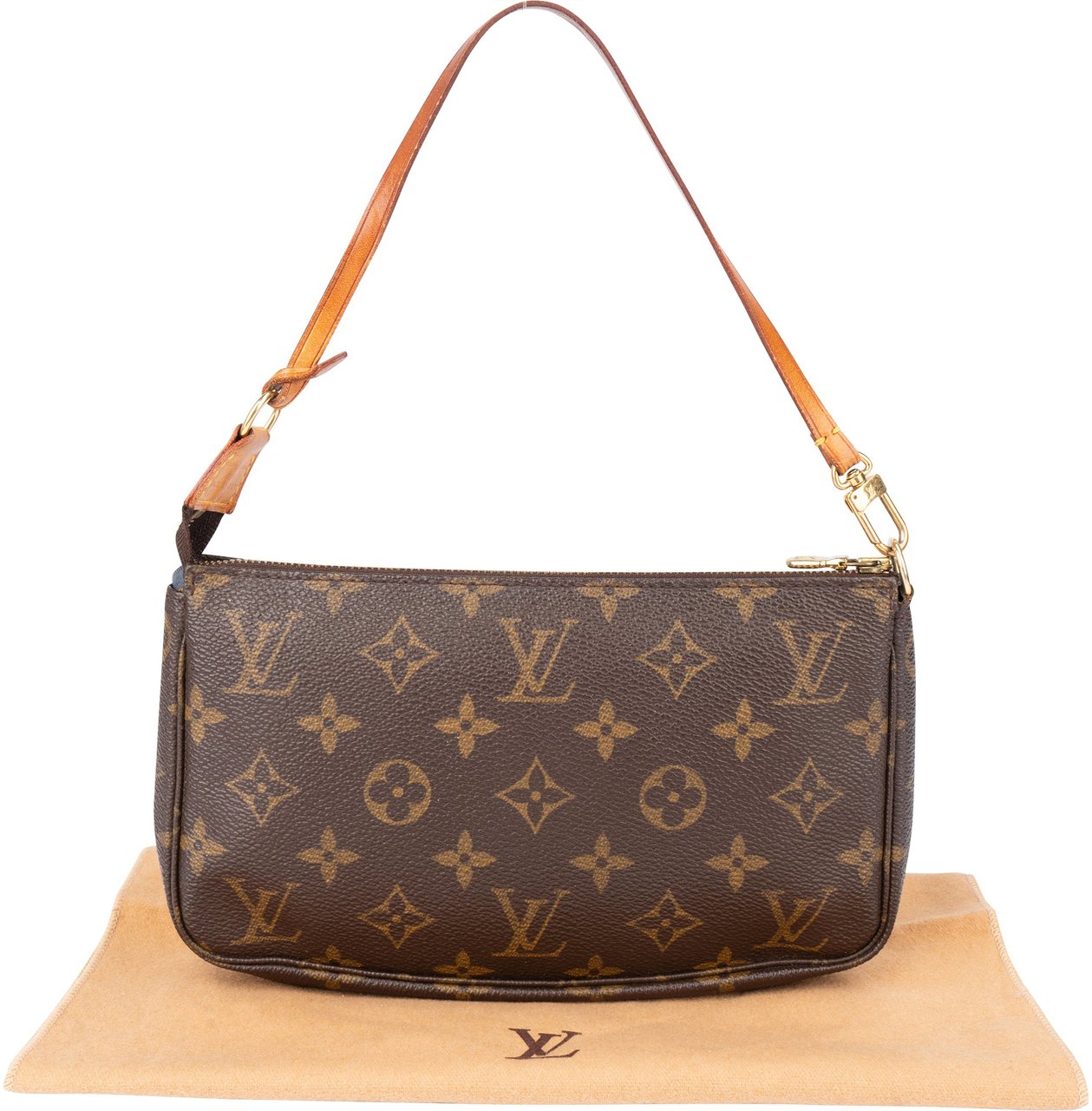 Louis Vuitton Louis Vuitton Canvas Monogram Pochette Accessoire Handbag Bruin