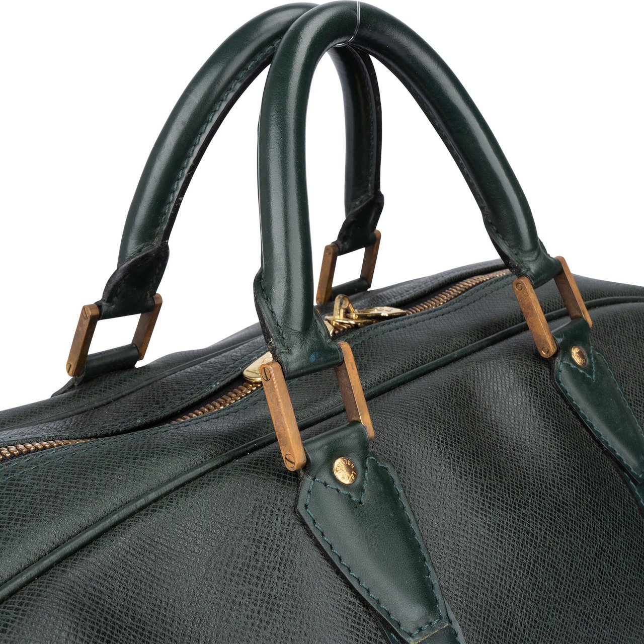 Louis Vuitton Louis Vuitton Vert Taiga Leather Kendall 45 Travel Bag Groen