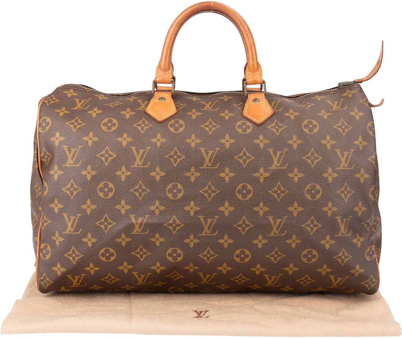Louis Vuitton Louis Vuitton Canvas Monogram Speedy 40 Handbag Bruin