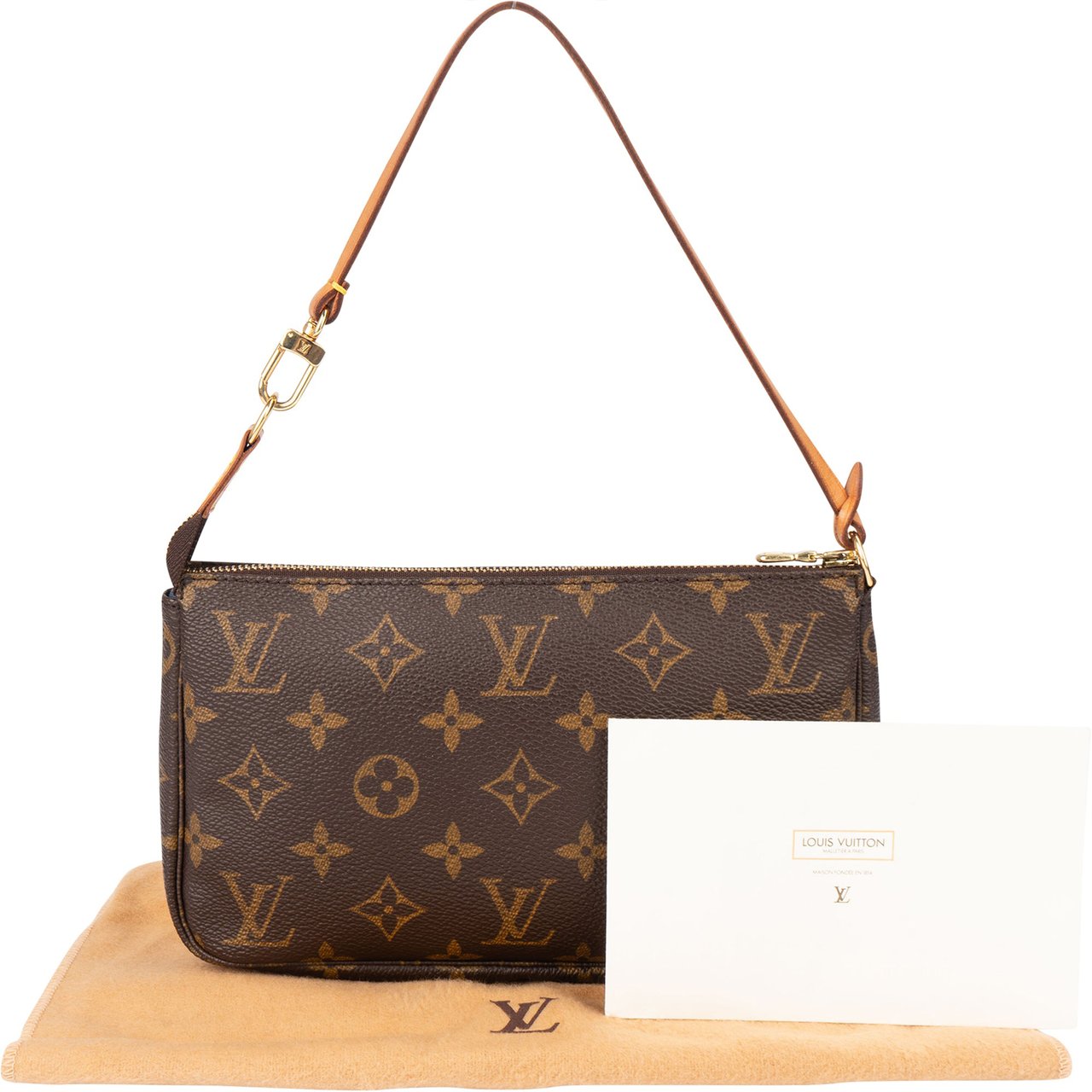 Louis Vuitton Louis Vuitton Canvas Monogram Pochette Accessoire Handbag Bruin