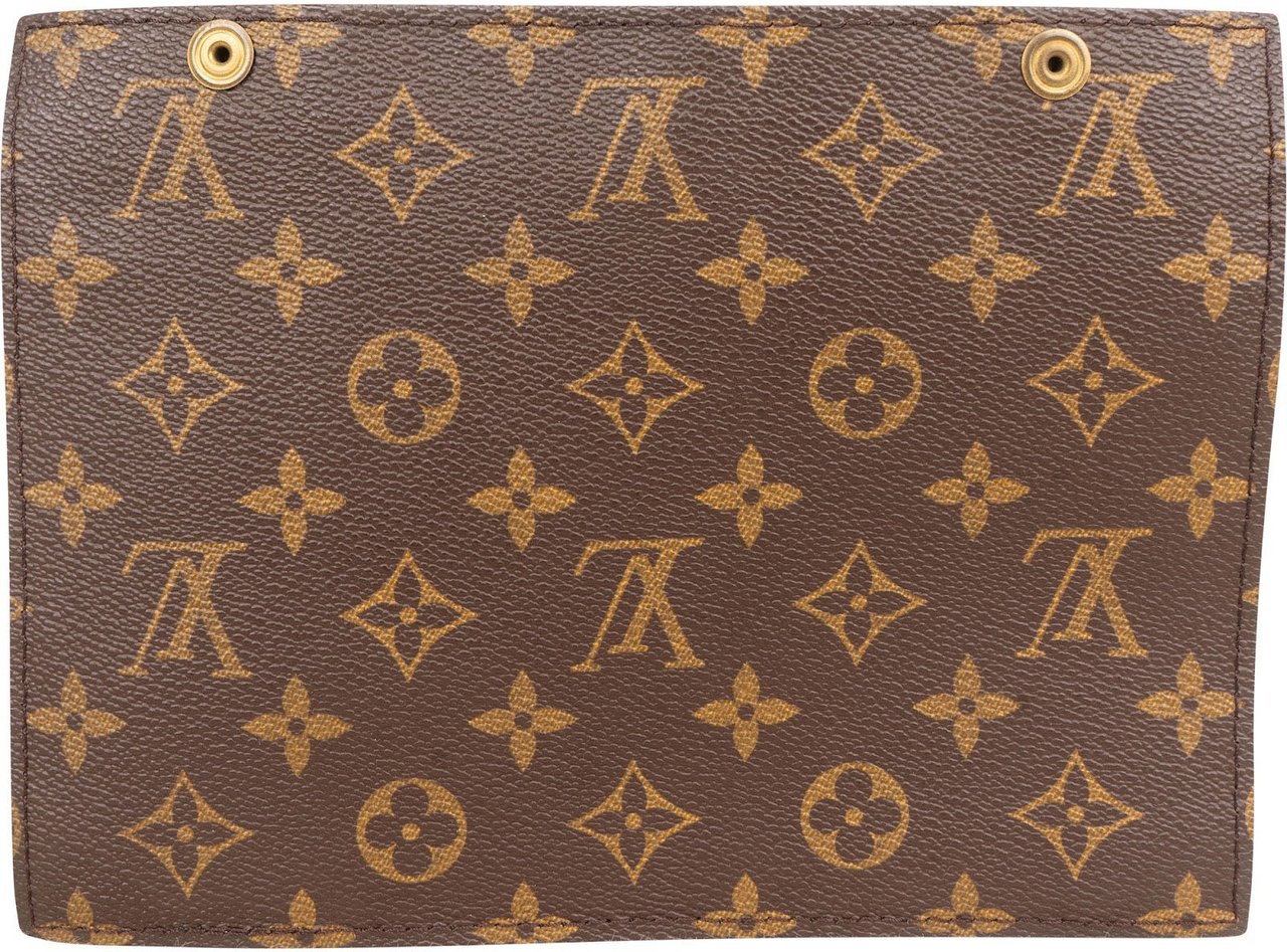 Louis Vuitton Canvas Monogram Randonnee Clip Clutch Bruin