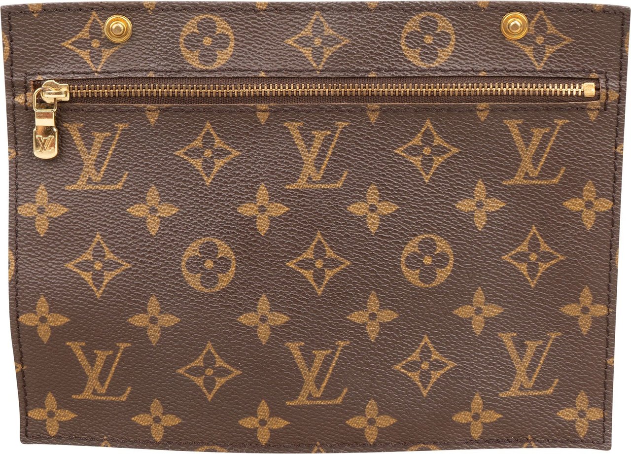 Louis Vuitton Canvas Monogram Randonnee Clip Clutch Bruin