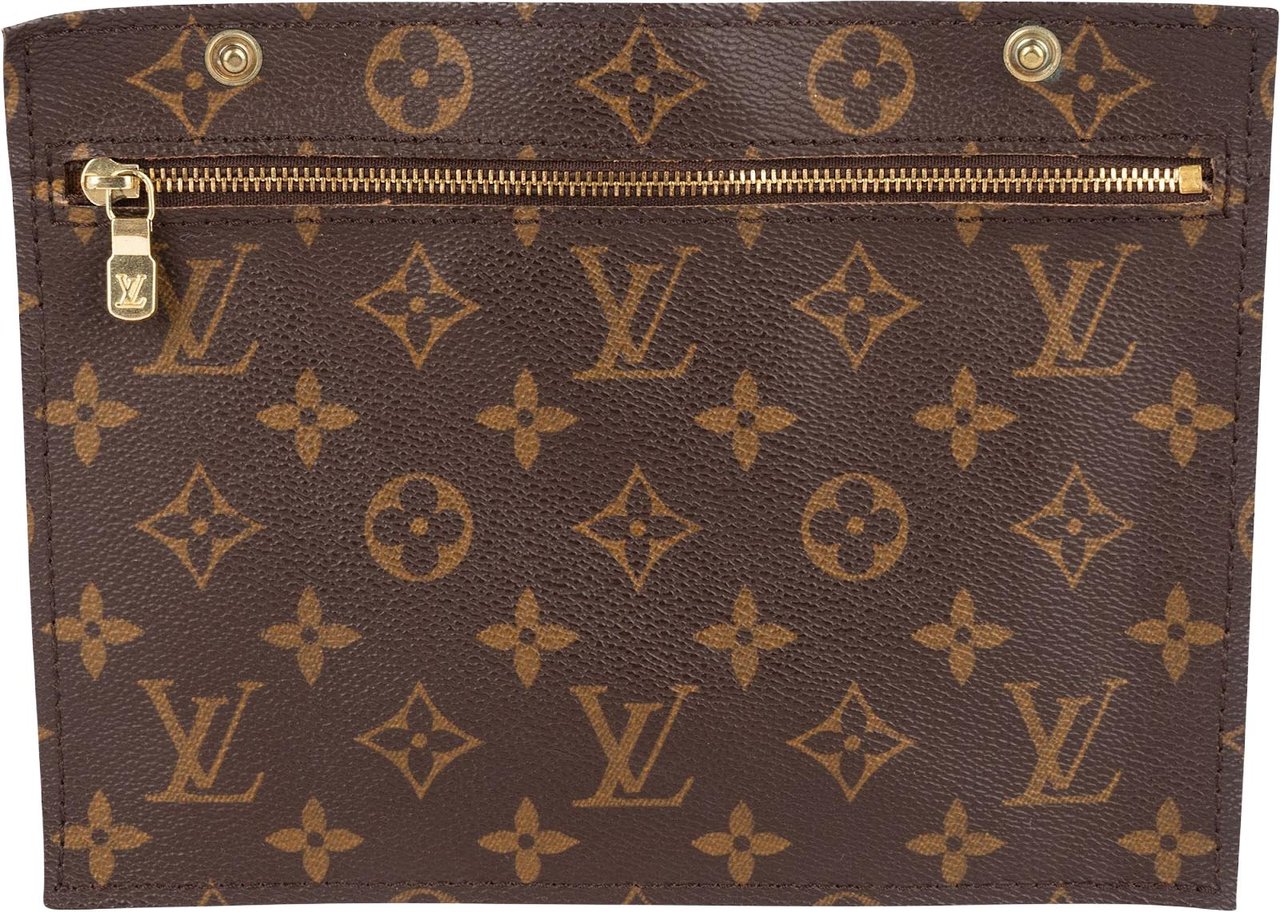 Louis Vuitton Canvas Monogram Randonnee Clip Clutch Bruin