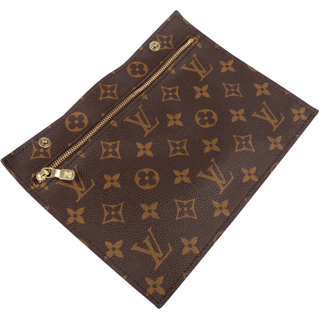 Louis Vuitton Canvas Monogram Randonnee Clip Clutch Bruin