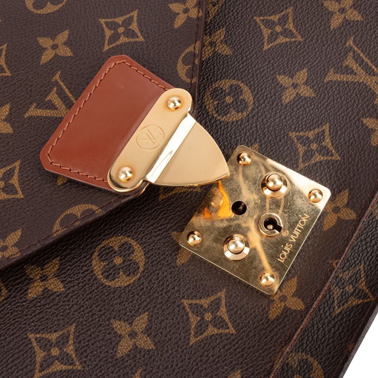Louis Vuitton Monogram Canvas Monceau Handbag Bruin
