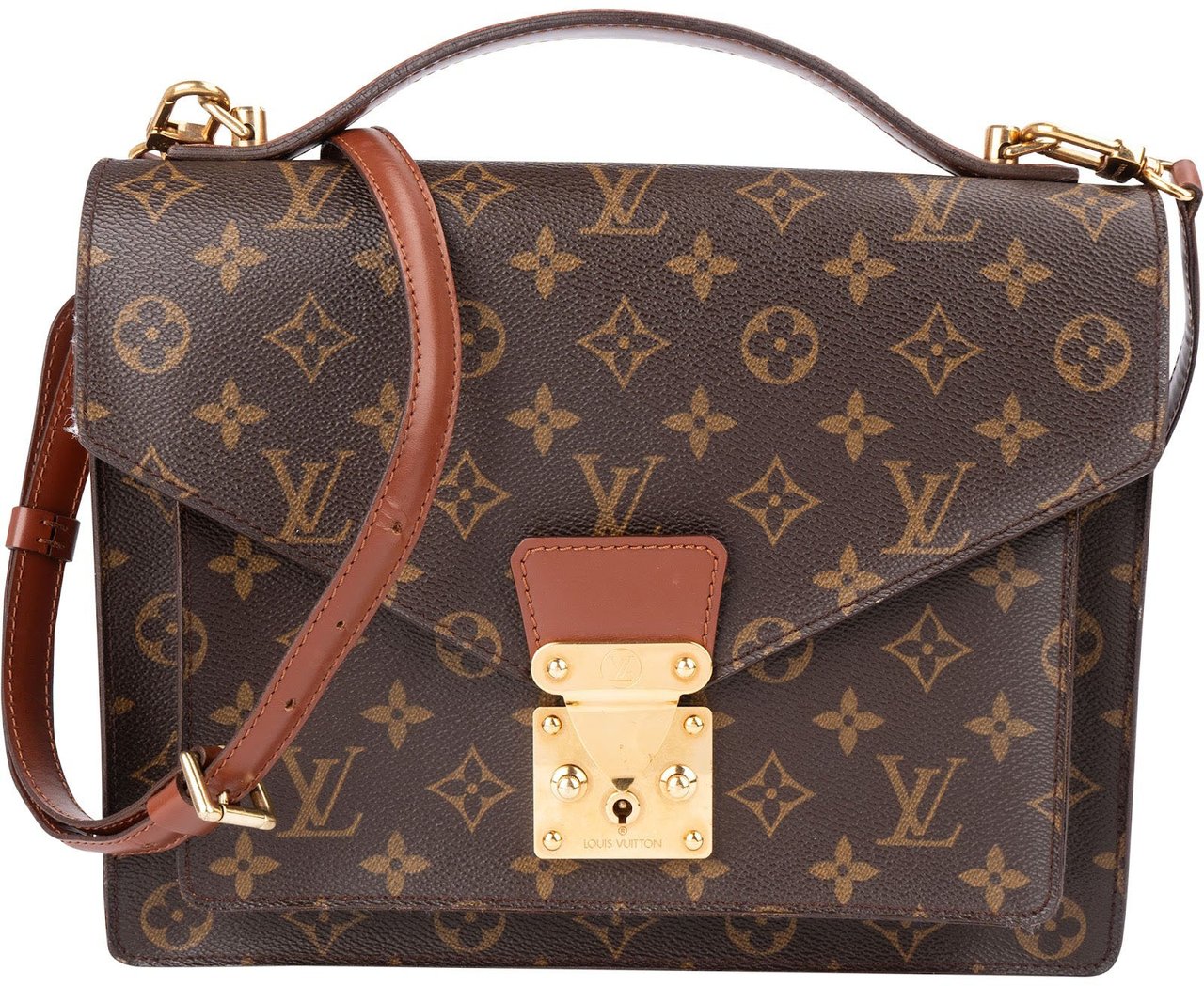 Louis Vuitton Monogram Canvas Monceau Handbag Bruin