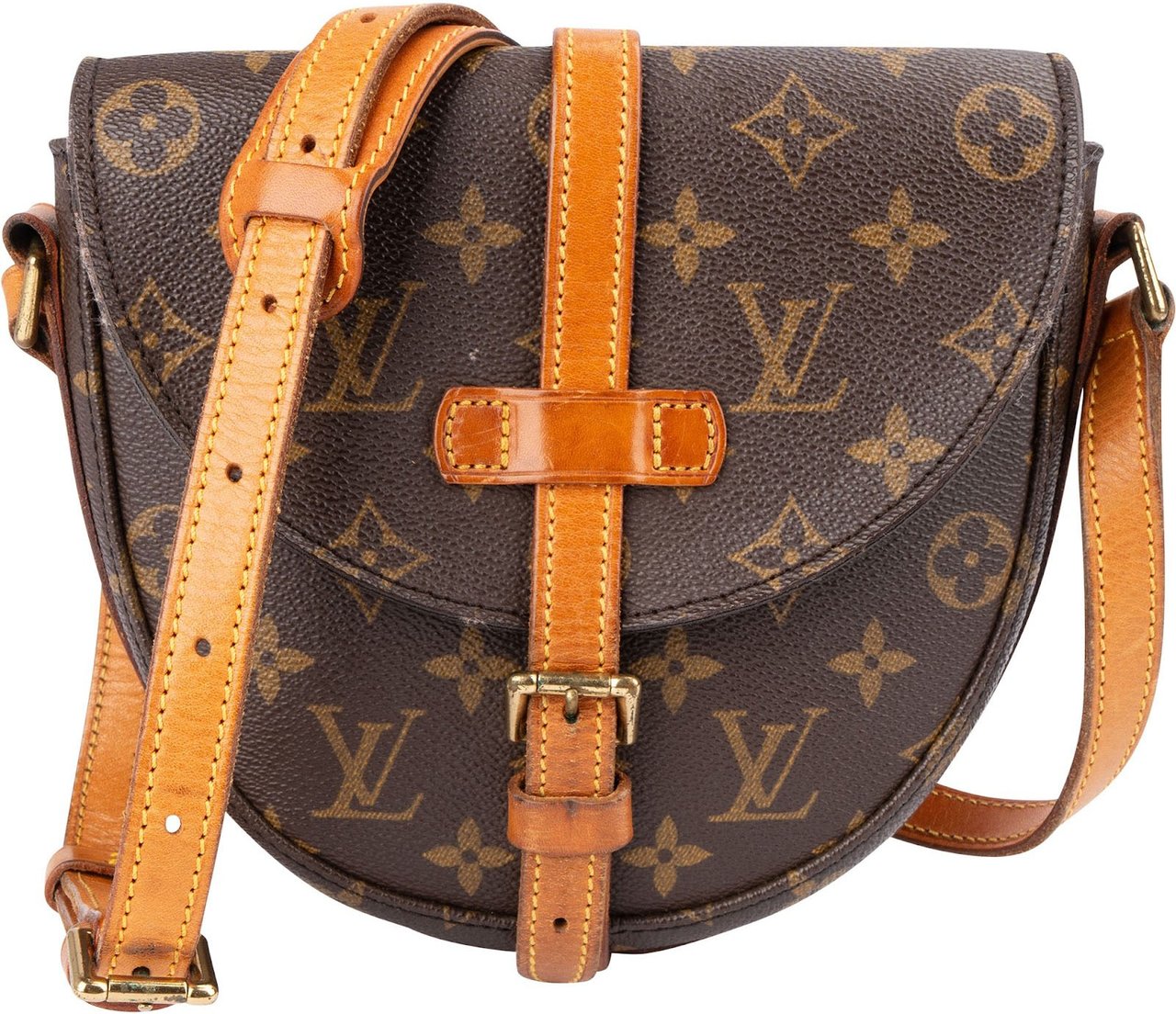Louis Vuitton Monogram Canvas Chantilly PM Crossbody Bag Bruin