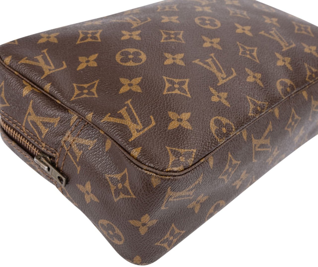 Louis Vuitton Monogram Canvas Trousse Toilette 28 Clutch Bruin