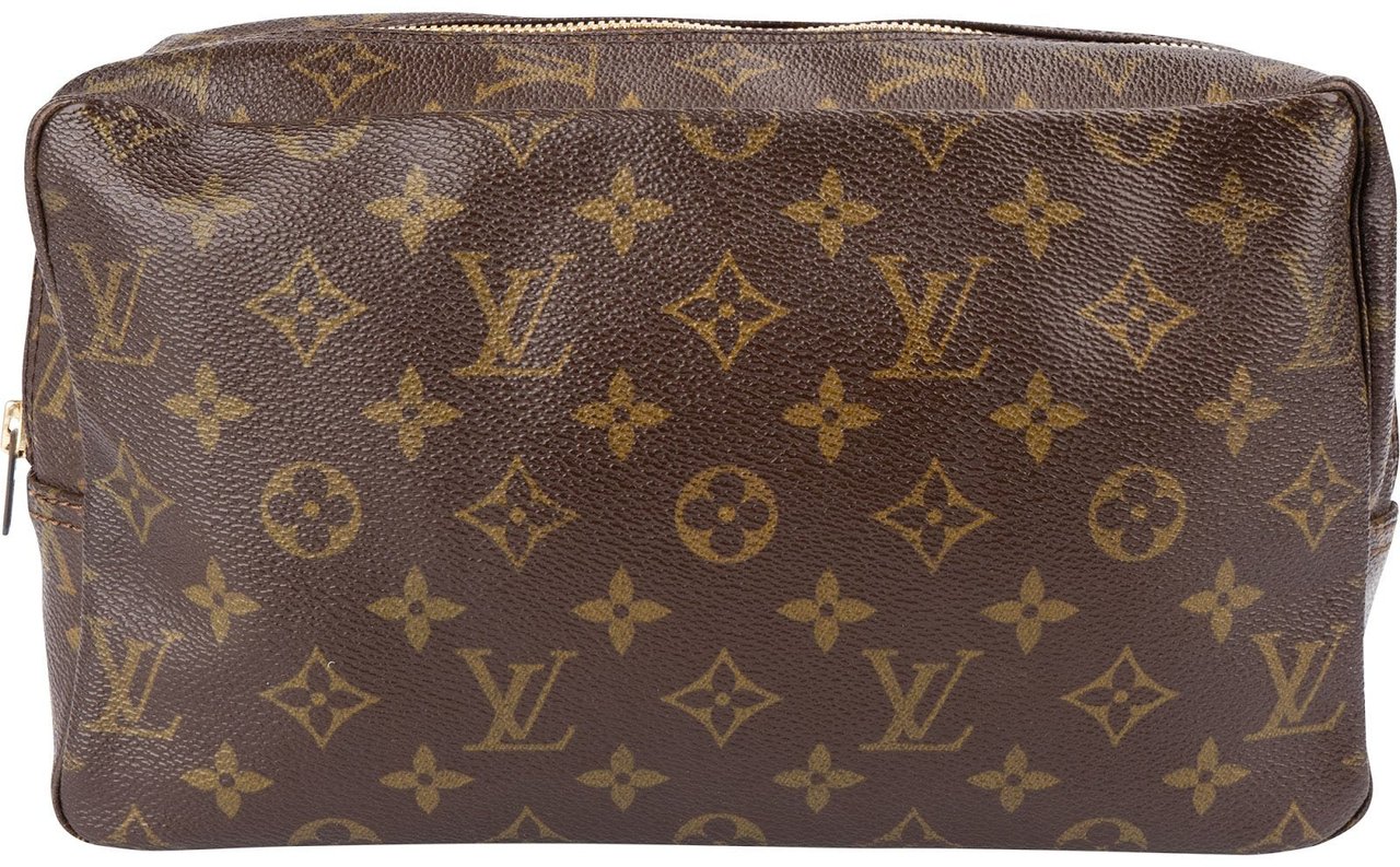 Louis Vuitton Monogram Canvas Trousse Toilette 28 Clutch Bruin