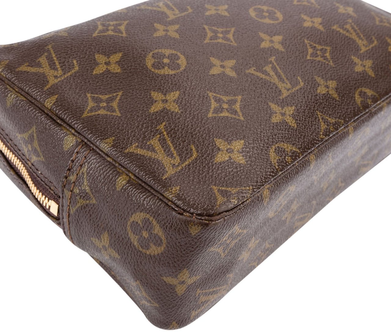 Louis Vuitton Monogram Canvas Trousse Toilette 28 Clutch Bruin