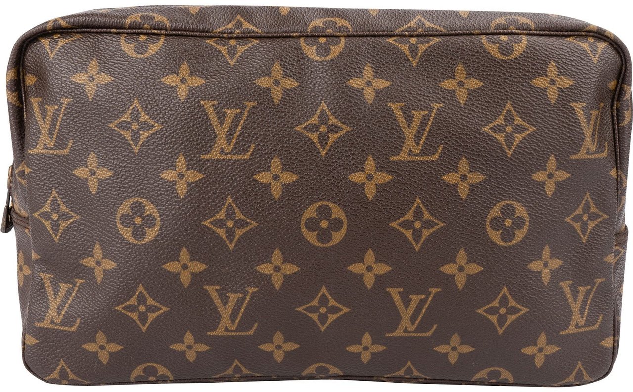 Louis Vuitton Monogram Canvas Trousse Toilette 28 Clutch Bruin