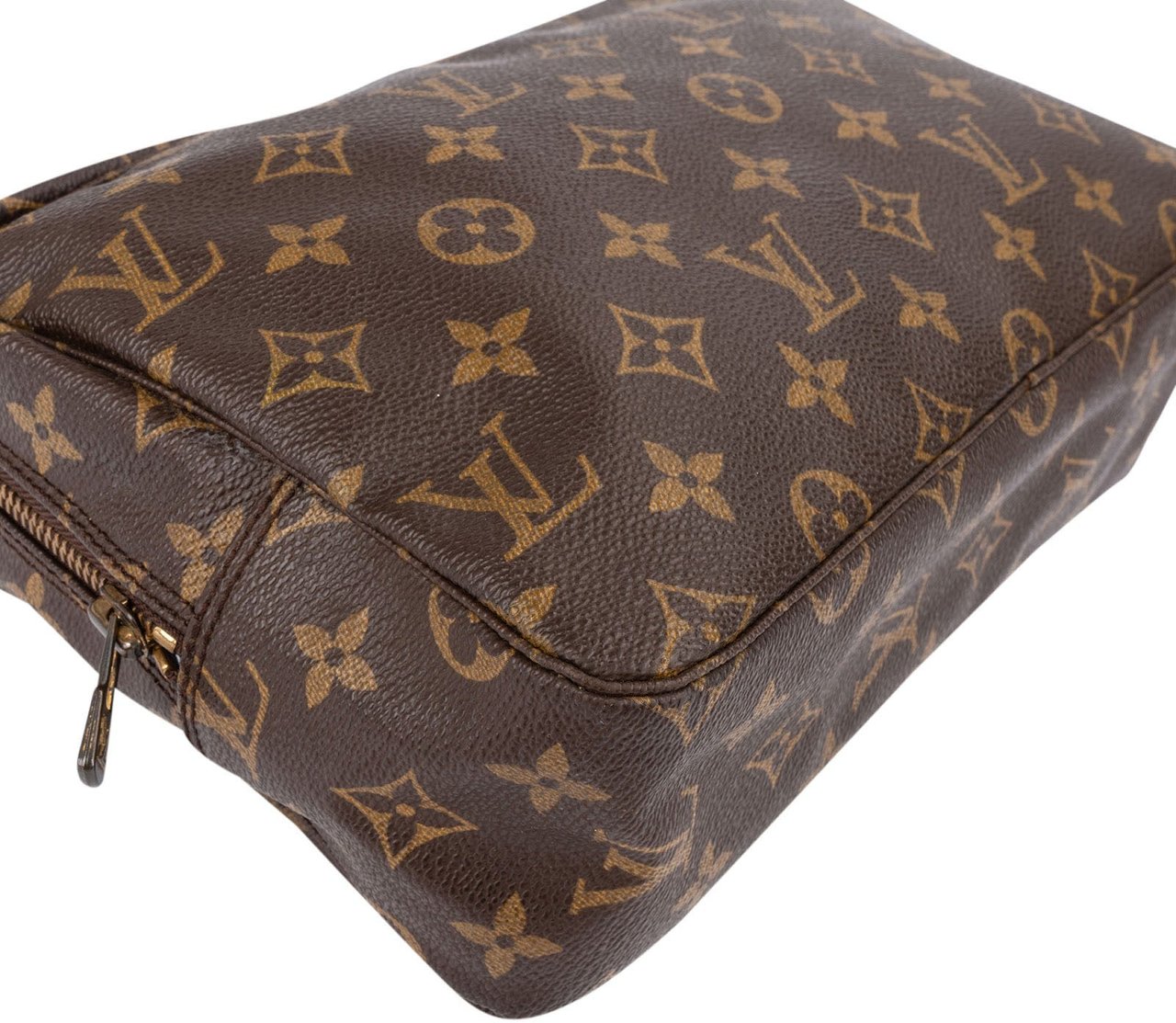 Louis Vuitton Monogram Canvas Trousse Toilette 28 Clutch Bruin