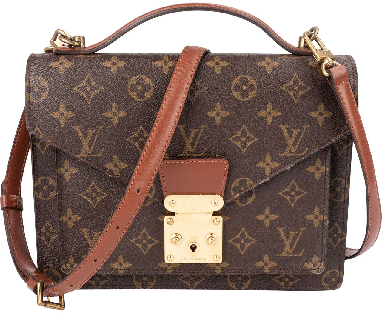 Louis Vuitton Monogram Canvas Monceau Handbag Bruin