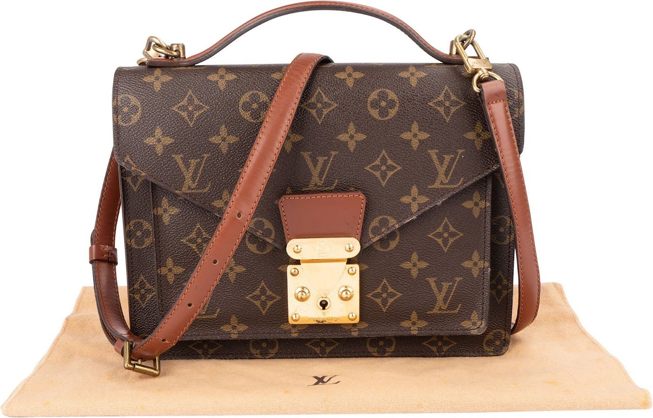 Louis Vuitton Monogram Canvas Monceau Handbag Bruin