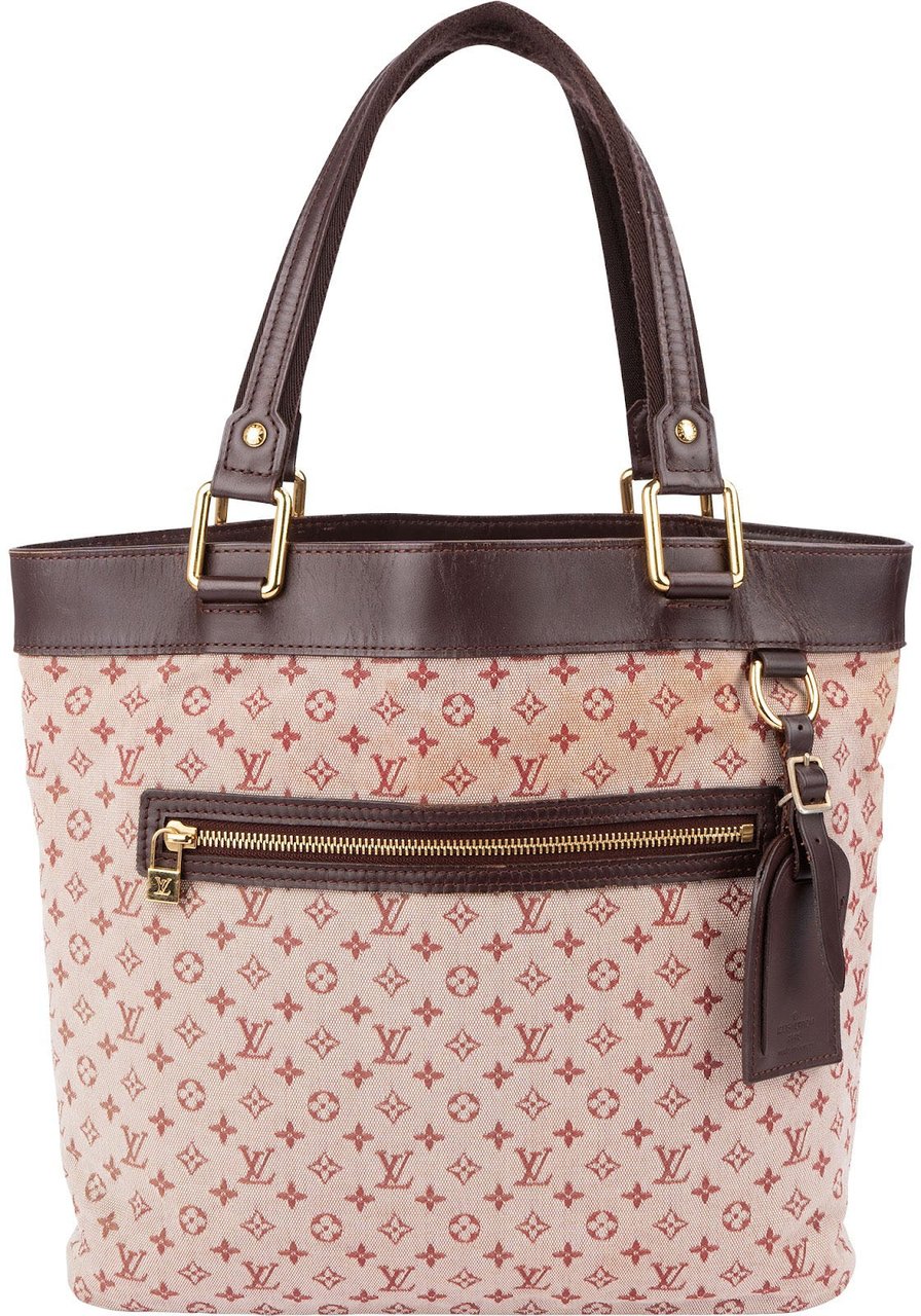 Louis Vuitton Monogram Mini Lin Canvas Lucille Handbag Rood