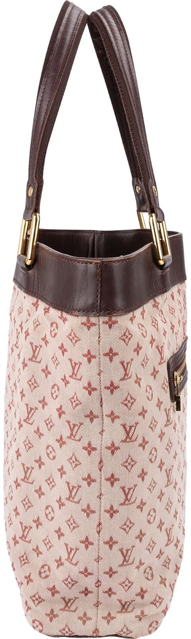 Louis Vuitton Monogram Mini Lin Canvas Lucille Handbag Rood
