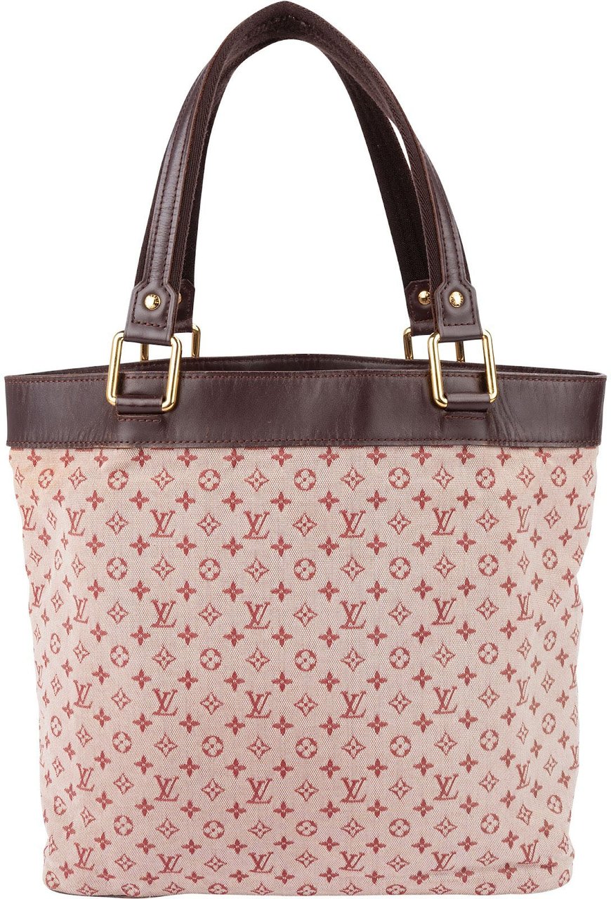 Louis Vuitton Monogram Mini Lin Canvas Lucille Handbag Rood