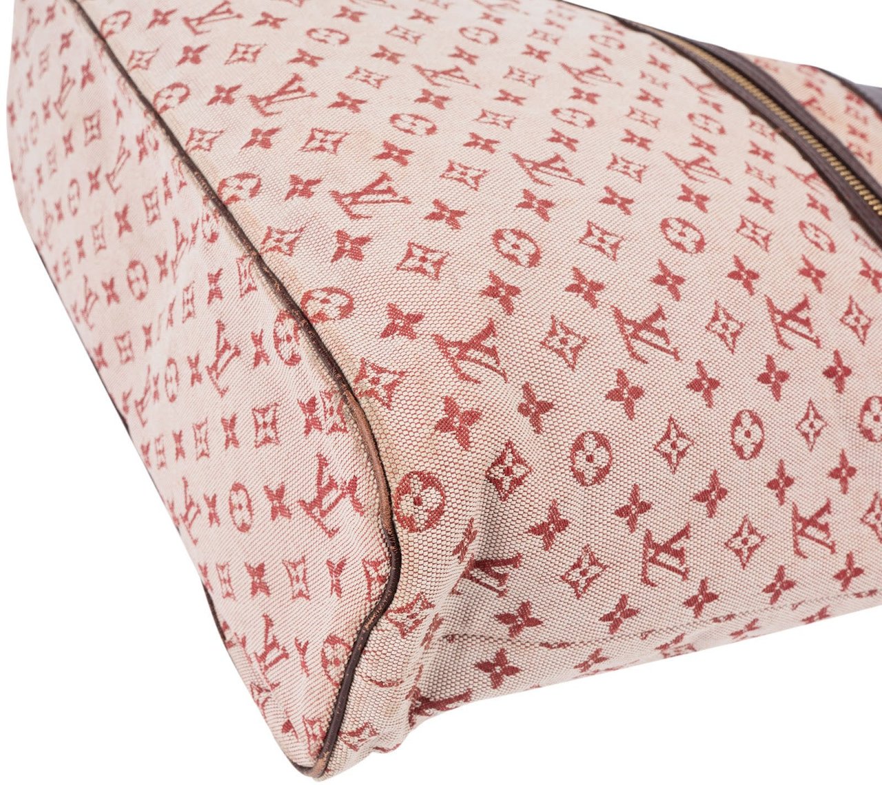 Louis Vuitton Monogram Mini Lin Canvas Lucille Handbag Rood