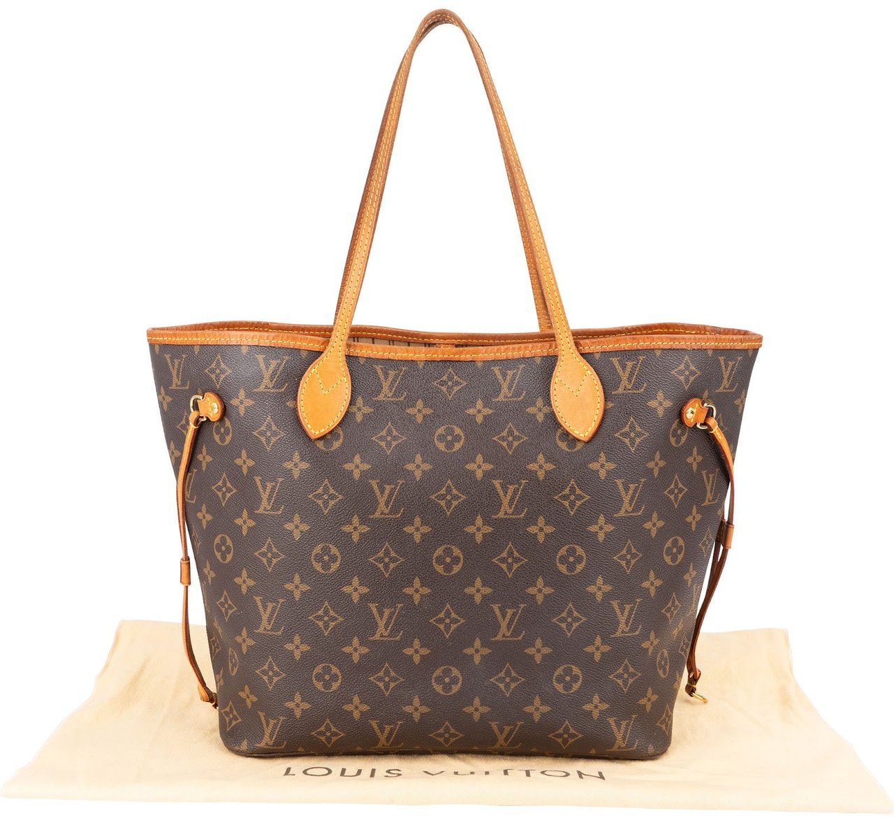Louis Vuitton Monogram Canvas Neverfull MM Shoulder Bag Bruin