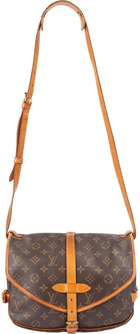 Louis Vuitton Monogram Canvas Saumur 30 Crossbody Bag Bruin