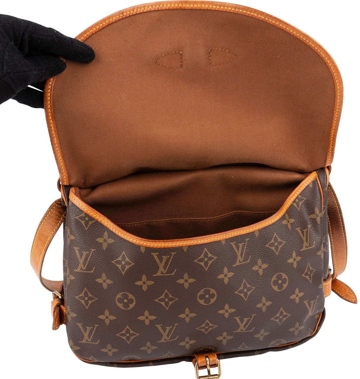 Louis Vuitton Monogram Canvas Saumur 30 Crossbody Bag Bruin