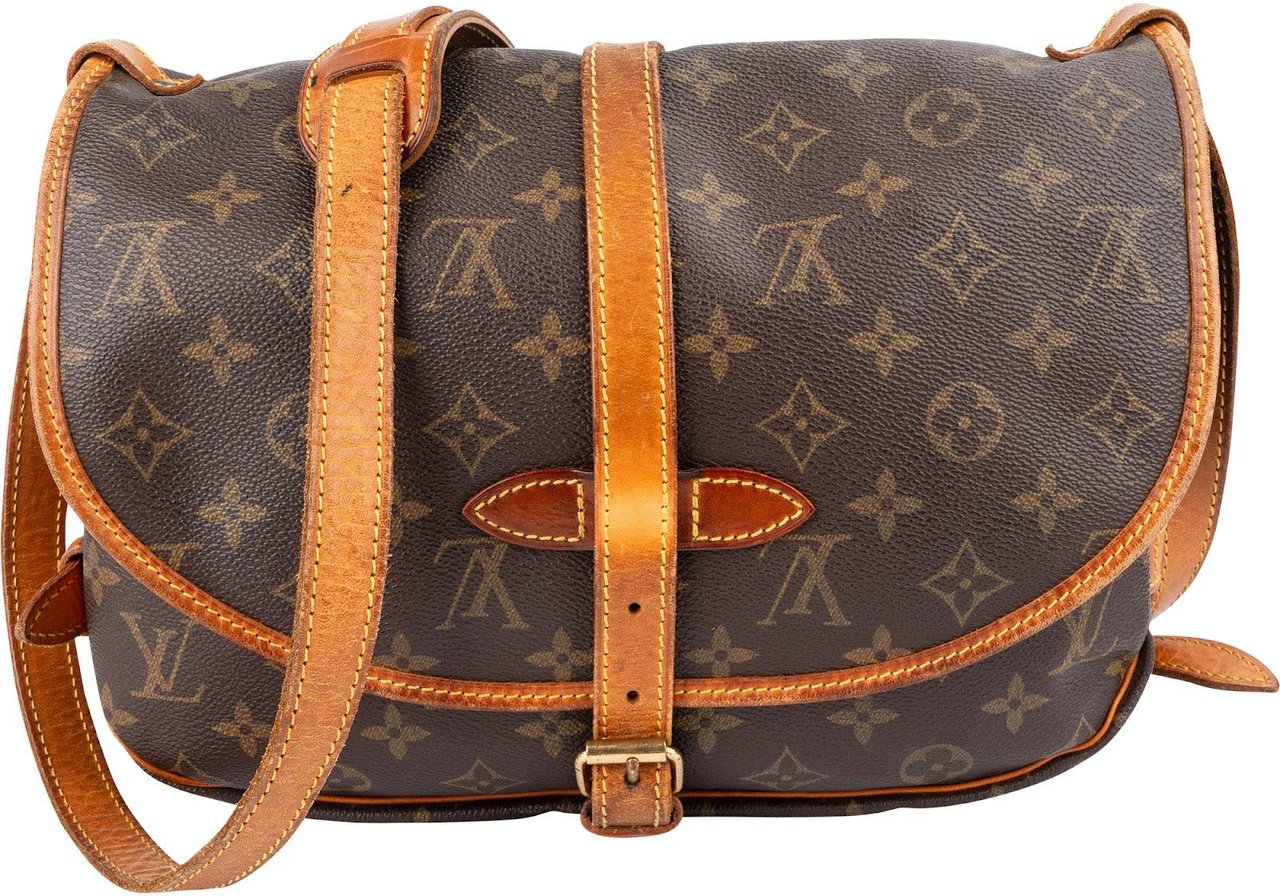 Louis Vuitton Monogram Canvas Saumur 30 Crossbody Bag Bruin