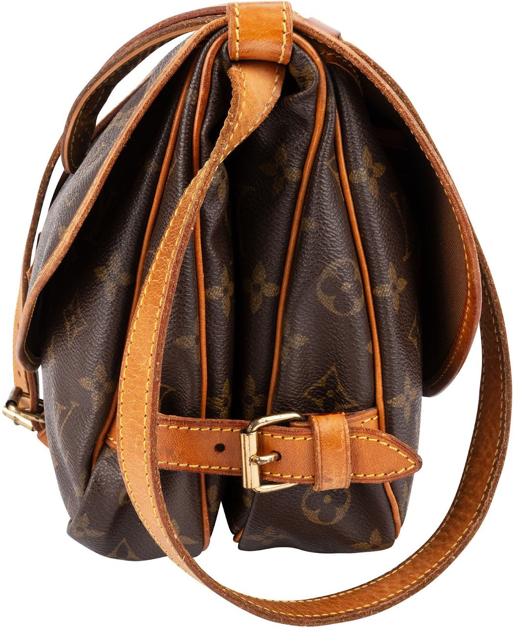 Louis Vuitton Monogram Canvas Saumur 30 Crossbody Bag Bruin
