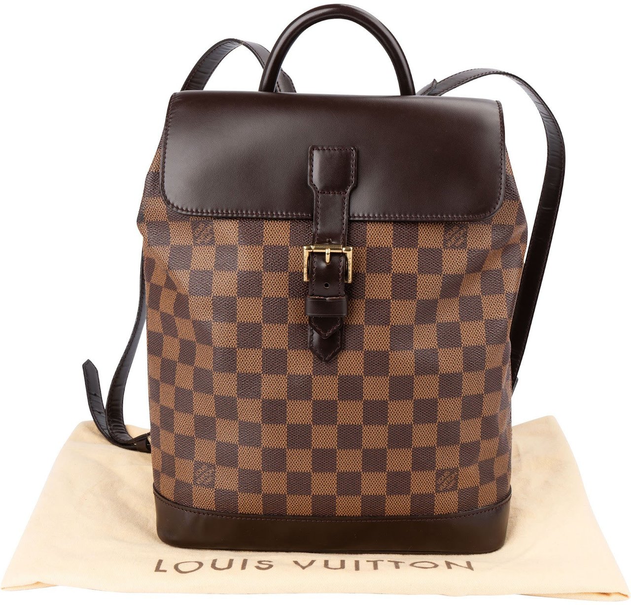 Louis Vuitton Monogram Damier Ebene Canvas Soho Centenaire Backpack Bruin
