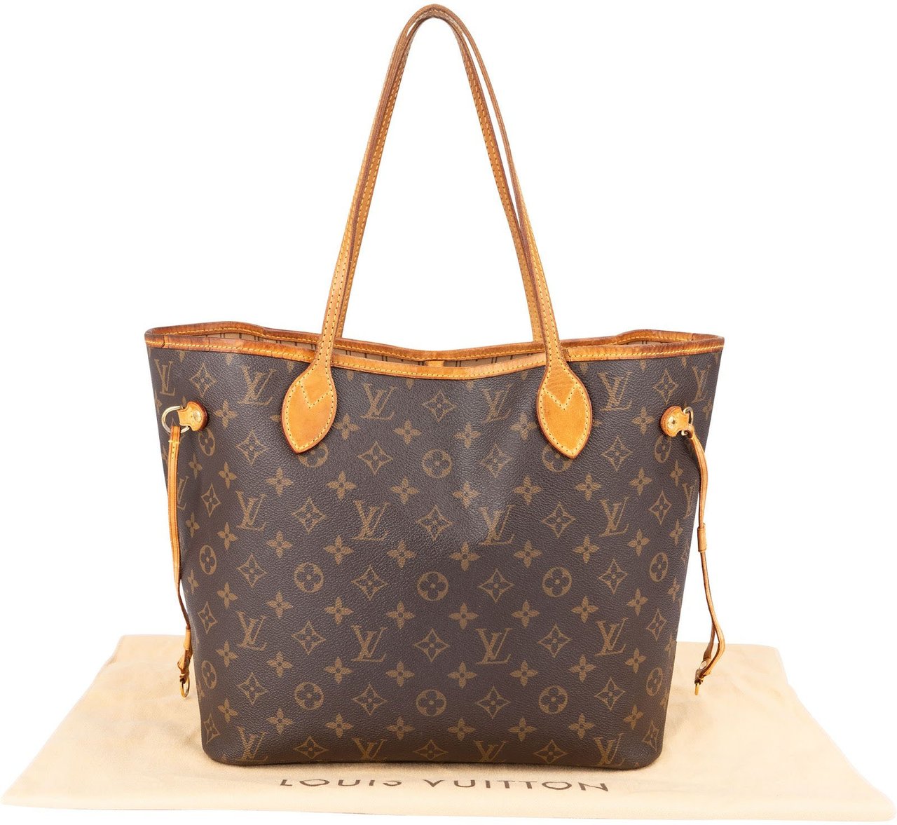 Louis Vuitton Monogram Canvas Neverfull MM Shoulder Bag Bruin