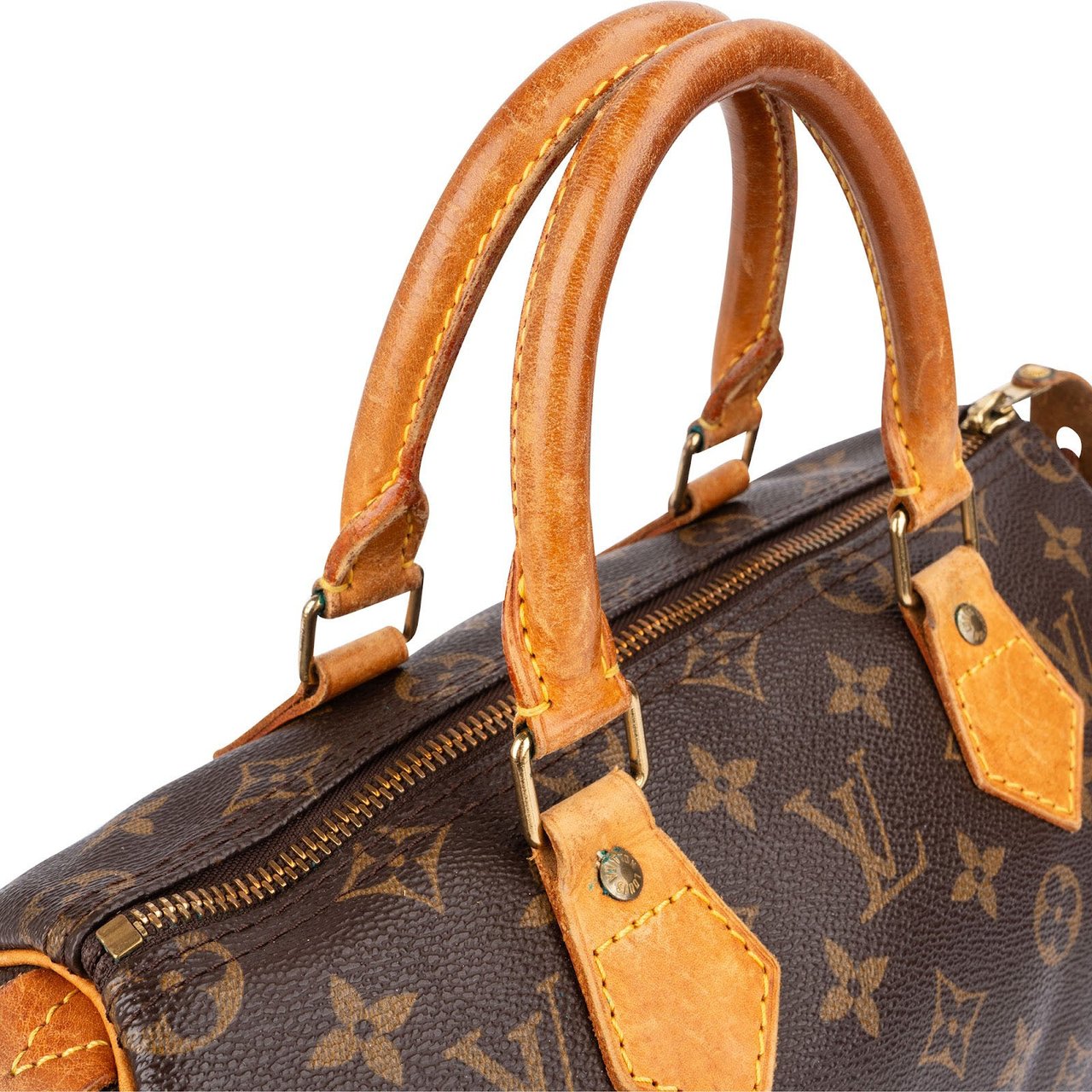 Louis Vuitton Monogram Canvas Speedy 25 Handbag Bruin