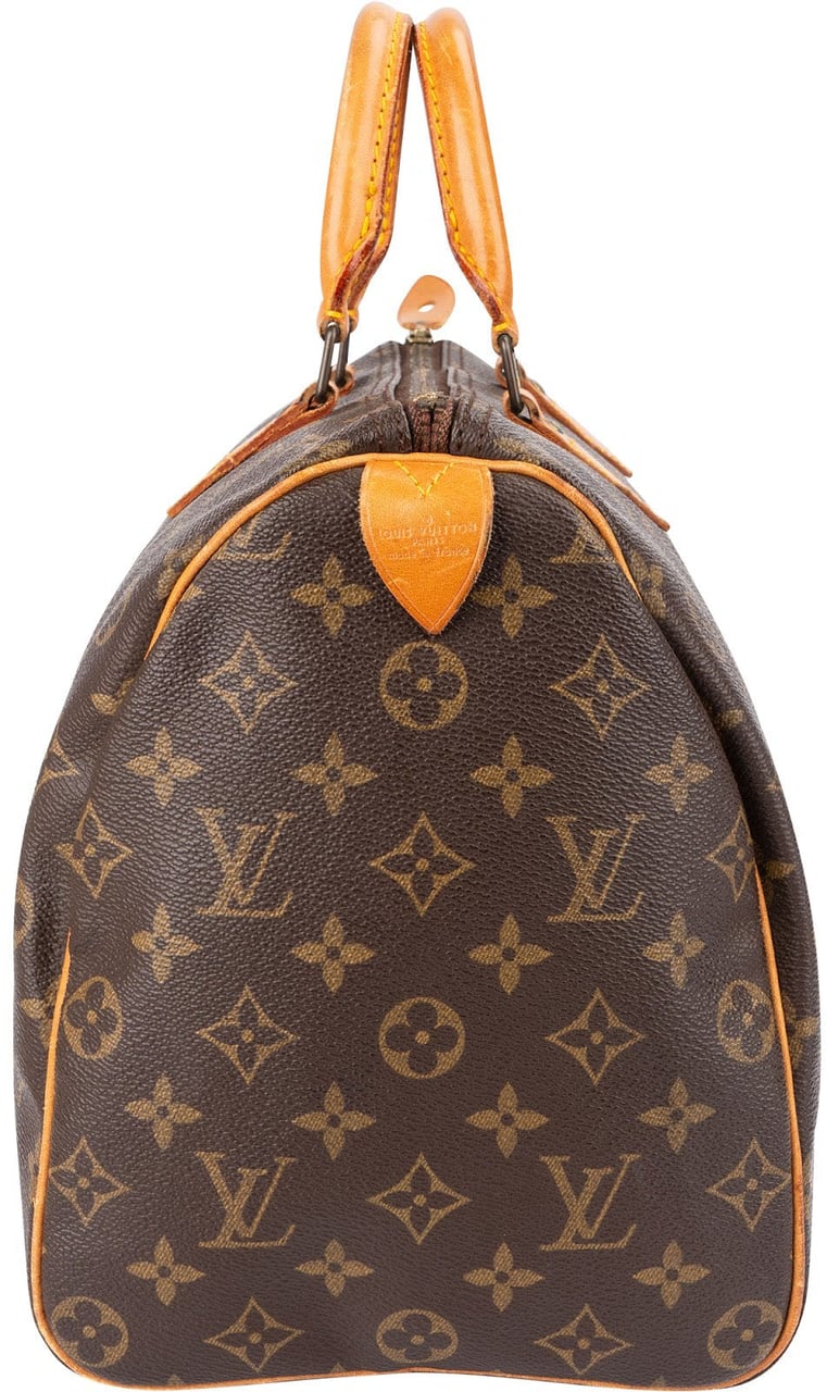 Louis Vuitton Monogram Canvas Speedy 35 Handbag Bruin