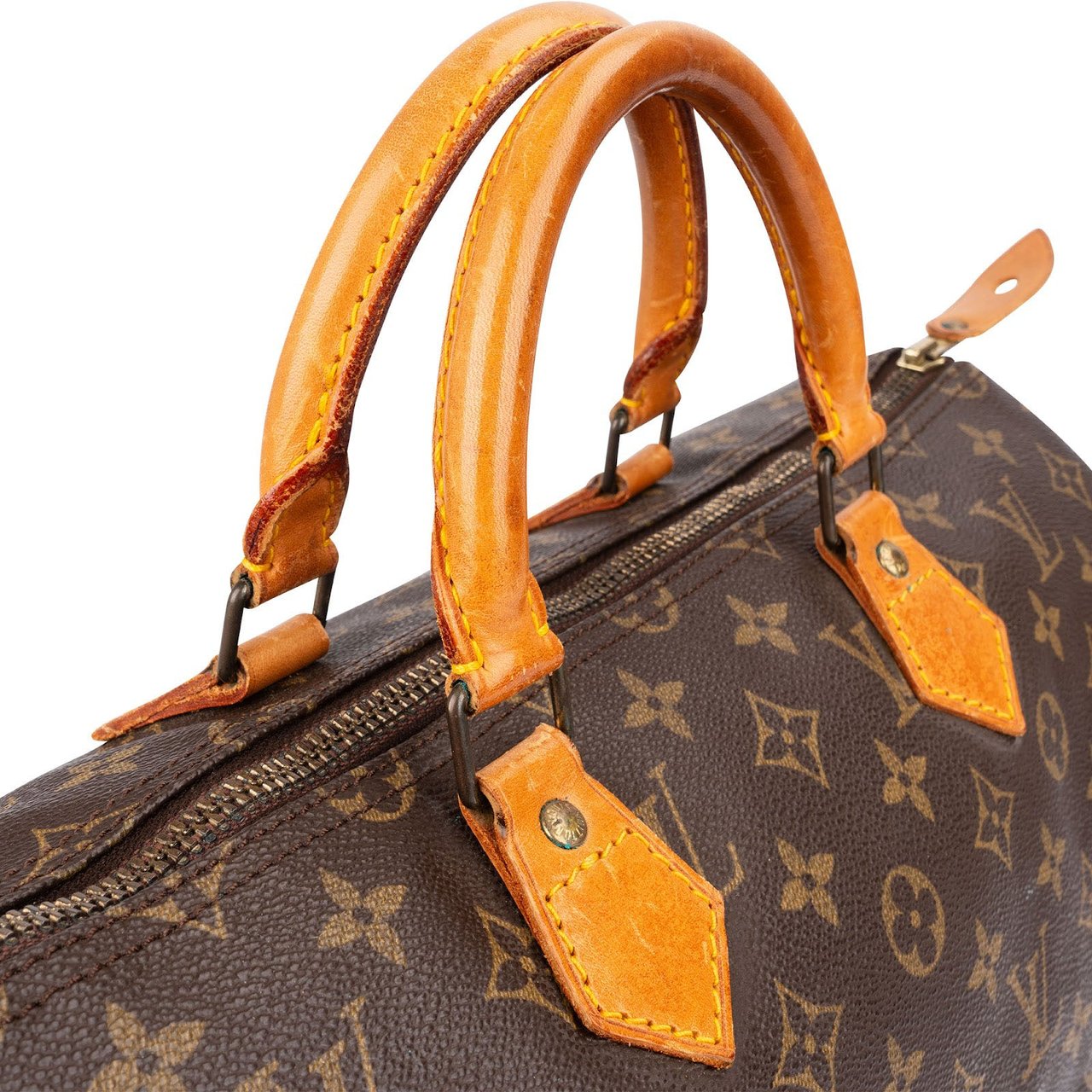 Louis Vuitton Monogram Canvas Speedy 35 Handbag Bruin